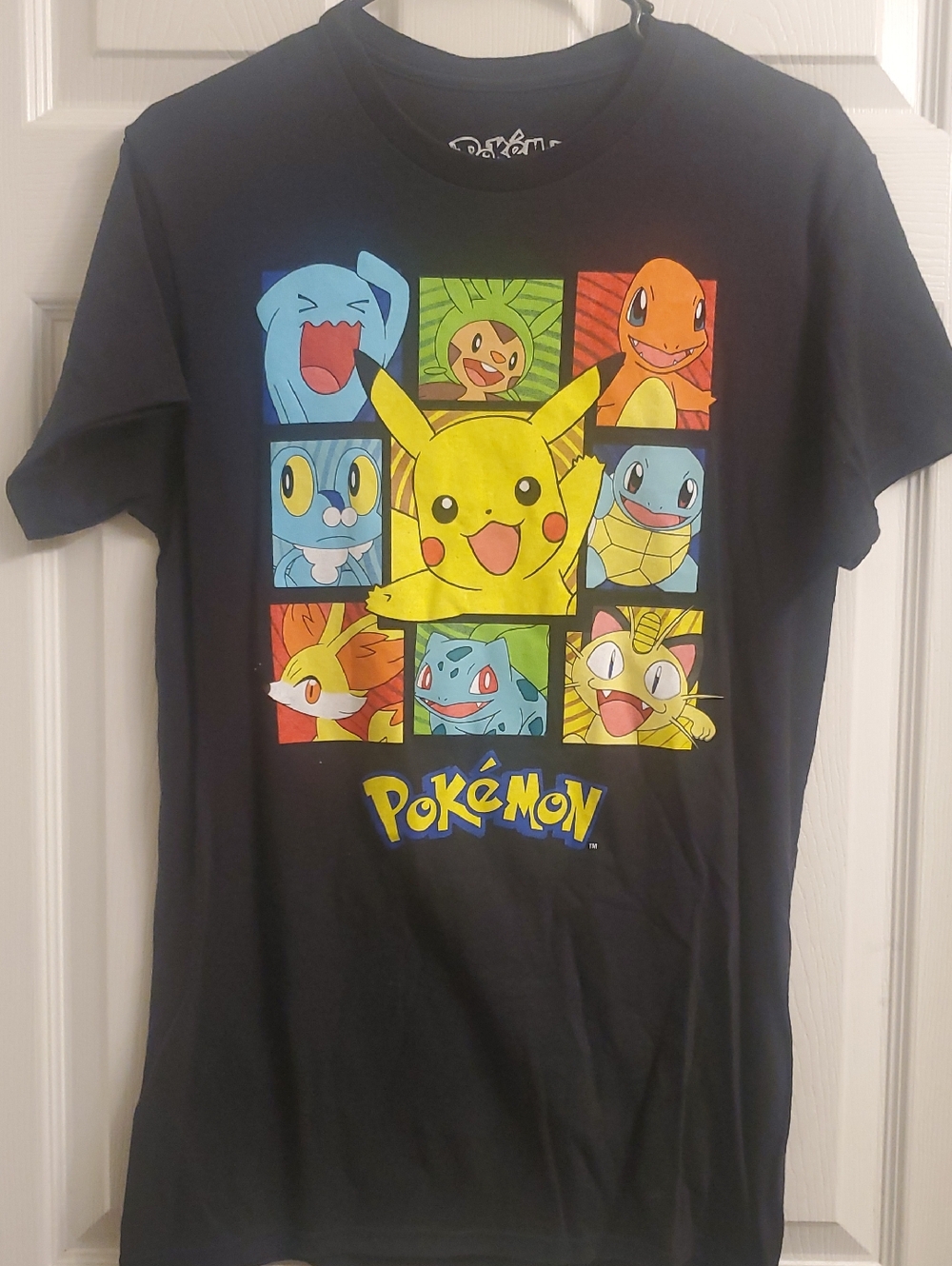 Pokemon Black Short-Sleeve Graphic Tee with Pikachu & Friends